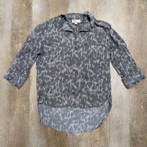 Cloth & Stone Button Down Shirt High Low Hem Size XS